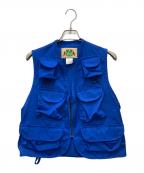 ldealアイディール）の古着「ハンッティングベスト」｜ブルー