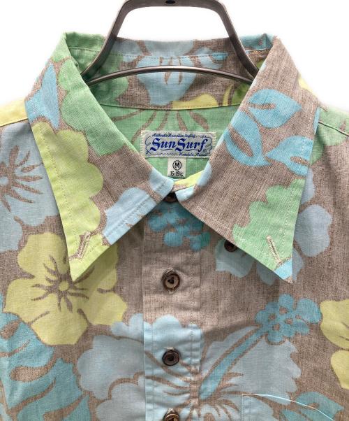 Sun Surf（サンサーフ）Sun Surf (サンサーフ) アロハシャツ ベージュ×ブルー サイズ:Mの古着・服飾アイテム
