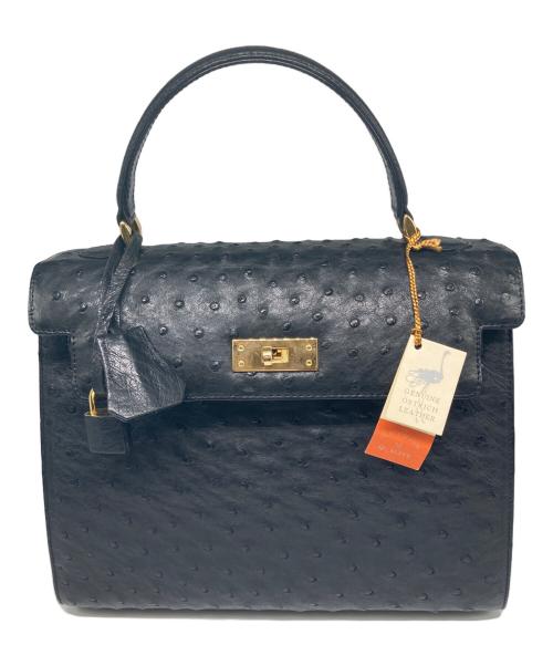 ostrich（オーストリッチ）ostrich (オーストリッチ) オーストリッチハンドバッグ ブラック 未使用品の古着・服飾アイテム