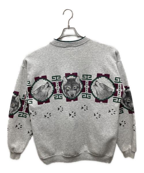 ART UNLIMITED（アートアンリミテッド）ART UNLIMITED (アートアンリミテッド) プリントスウェット グレー サイズ:Lの古着・服飾アイテム