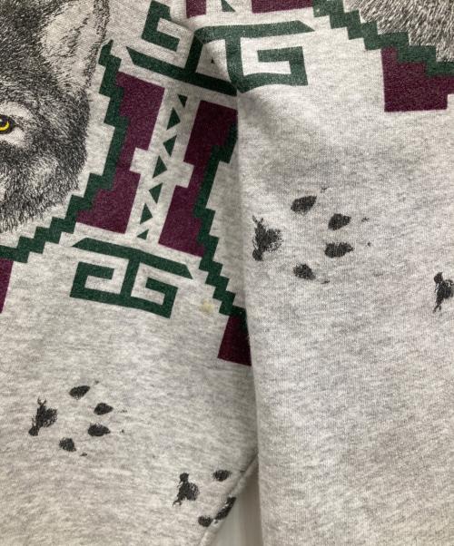 ART UNLIMITED（アートアンリミテッド）ART UNLIMITED (アートアンリミテッド) プリントスウェット グレー サイズ:Lの古着・服飾アイテム