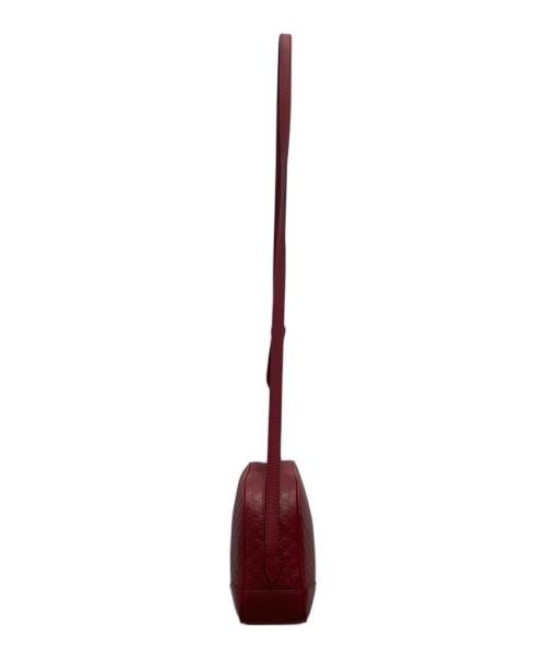 GUCCI（グッチ）GUCCI (グッチ) GGキャンバスレザーショルダー レッドの古着・服飾アイテム