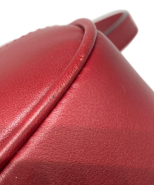 GUCCI（グッチ）GUCCI (グッチ) GGキャンバスレザーショルダー レッドの古着・服飾アイテム