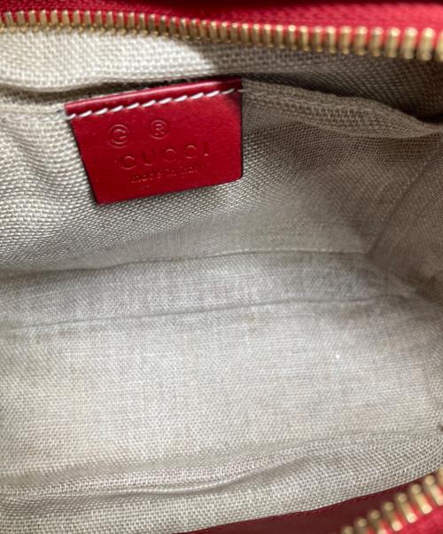 GUCCI（グッチ）GUCCI (グッチ) GGキャンバスレザーショルダー レッドの古着・服飾アイテム