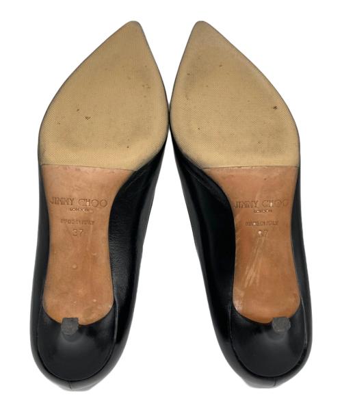 JIMMY CHOO（ジミーチュウ）JIMMY CHOO (ジミーチュウ) ポインテッドトゥパンプス ブラック サイズ:37の古着・服飾アイテム