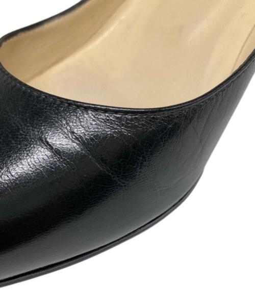 JIMMY CHOO（ジミーチュウ）JIMMY CHOO (ジミーチュウ) ポインテッドトゥパンプス ブラック サイズ:37の古着・服飾アイテム