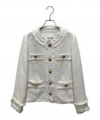 Mystradaマイストラーダ）の古着「ツイードミドルジャケット」｜ホワイト