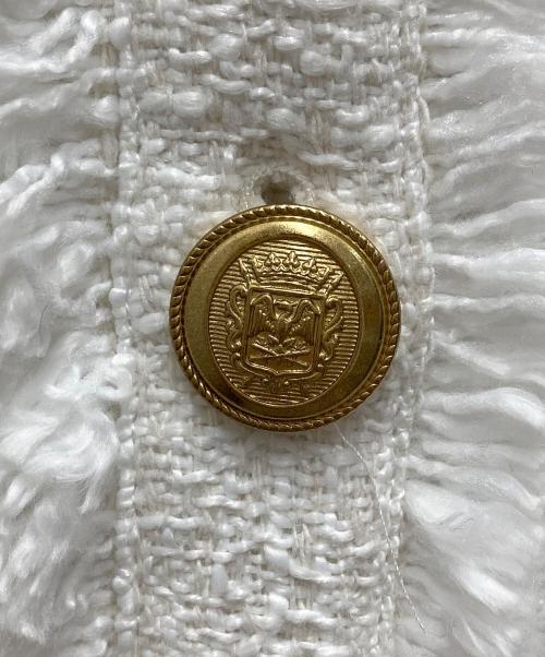 Mystrada（マイストラーダ）Mystrada (マイストラーダ) ツイードミドルジャケット ホワイト サイズ:36の古着・服飾アイテム