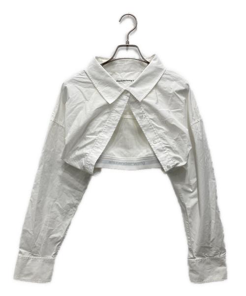 ALEXANDER WANG（アレキサンダー・ワン）ALEXANDER WANG (アレキサンダーワン) レイヤードクロップドシャツ ホワイト サイズ:Freeの古着・服飾アイテム