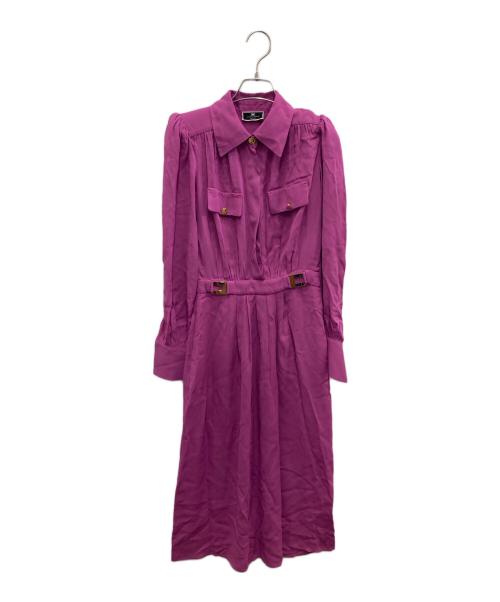 ELISABETTA FRANCHI（エリザベッタフランキ）ELISABETTA FRANCHI (エリザベッタフランキ) シャツワンピース パープル サイズ:38の古着・服飾アイテム