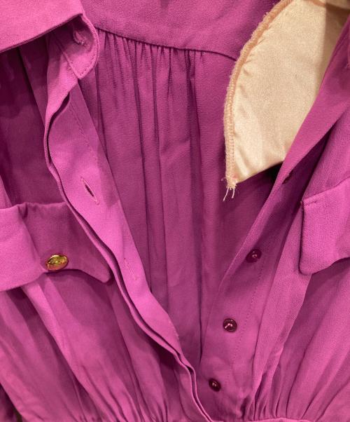 ELISABETTA FRANCHI（エリザベッタフランキ）ELISABETTA FRANCHI (エリザベッタフランキ) シャツワンピース パープル サイズ:38の古着・服飾アイテム