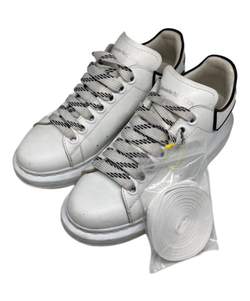ALEXANDER McQUEEN（アレキサンダーマックイーン）ALEXANDER McQUEEN (アレキサンダーマックイーン) レザースニーカー ホワイト×ブラック サイズ:36Dの古着・服飾アイテム