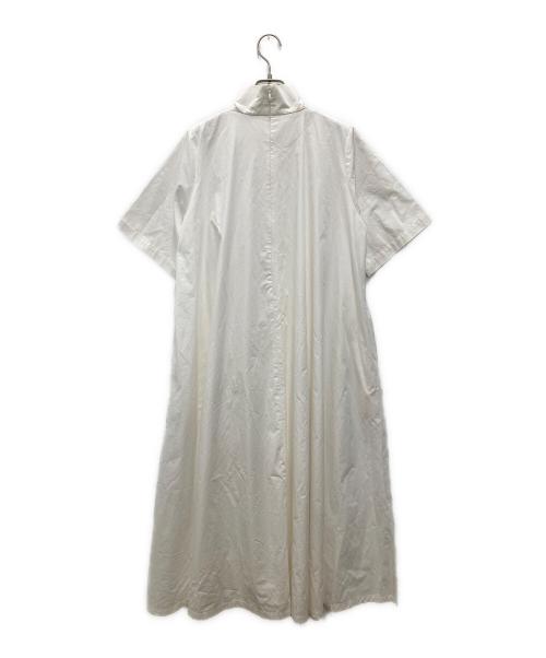 CLANE（クラネ）CLANE (クラネ) UP NECK FLARE ONE PIECE/アップ ネック フレア ワンピース ホワイト サイズ:1の古着・服飾アイテム