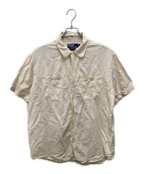 POLO RALPH LAUREN（ポロ・ラルフローレン）POLO RALPH LAUREN (ポロ・ラルフローレン) BEACH CAMP シルク混リネンシャツ ベージュ サイズ:Lの古着・服飾アイテム