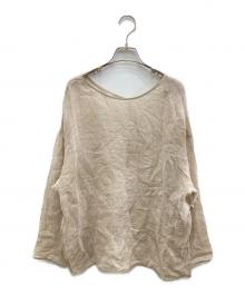 Spick and Span（スピックアンドスパン）の古着「メッシュリネンルーズプルオーバー」｜ベージュ