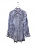 Spick and Spanスピックアンドスパン）の古着「コットンリネンルーズシャツ」｜ブルー