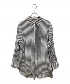 Spick and Spanスピックアンドスパン）の古着「コットンリネンルーズシャツ」｜グレー