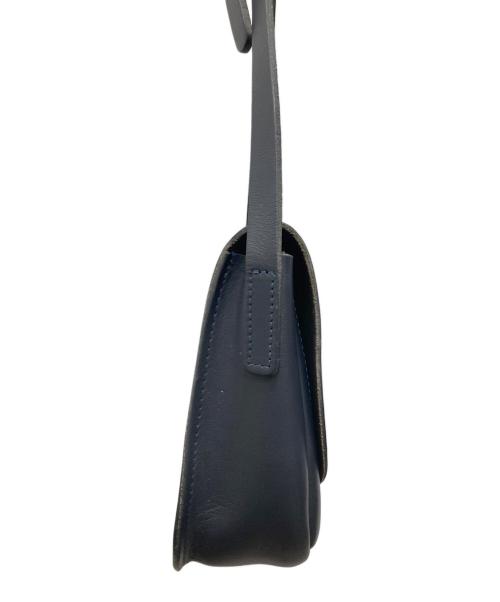 Mimi（ミミ）Mimi (ミミ) レザーショルダーバッグ ネイビーの古着・服飾アイテム