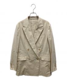 23区（ニジュウサンク）の古着「コットンリネンダブルジャケット」｜ベージュ