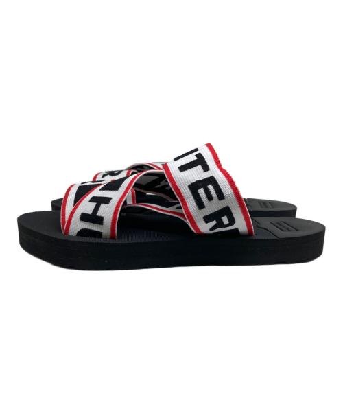 HUNTER（ハンター）HUNTER (ハンター) LOGO ELASTIC CROSSOVER SLIDE ブラック サイズ:US8の古着・服飾アイテム