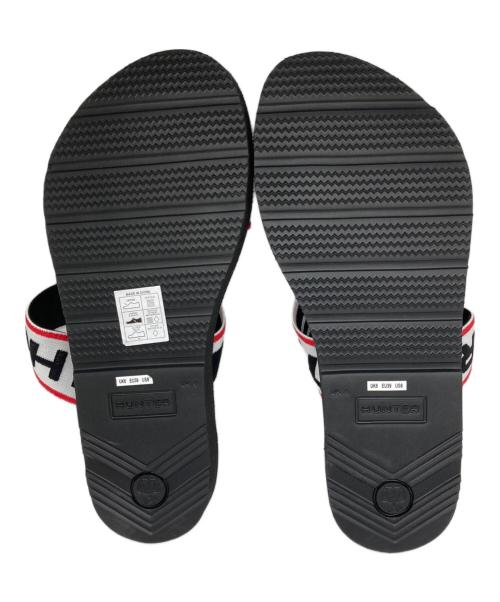 HUNTER（ハンター）HUNTER (ハンター) LOGO ELASTIC CROSSOVER SLIDE ブラック サイズ:US8の古着・服飾アイテム