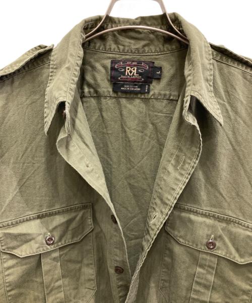 RRL（ダブルアールエル）RRL (ダブルアールエル) ミリタリーシャツ オリーブ サイズ:Lの古着・服飾アイテム