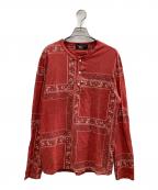 RRLダブルアールエル）の古着「ヘンリーネックカットソー」｜レッド