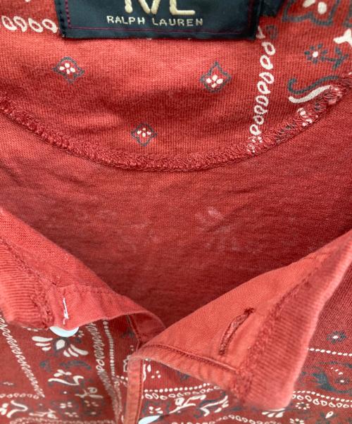 RRL（ダブルアールエル）RRL (ダブルアールエル) ヘンリーネックカットソー レッド サイズ:Mの古着・服飾アイテム