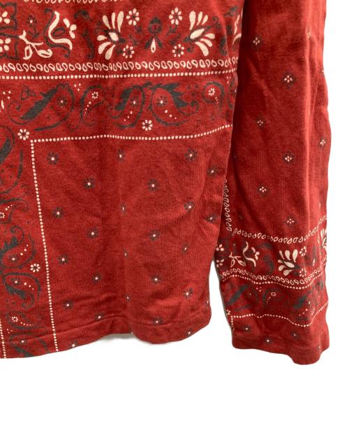 RRL（ダブルアールエル）RRL (ダブルアールエル) ヘンリーネックカットソー レッド サイズ:Mの古着・服飾アイテム