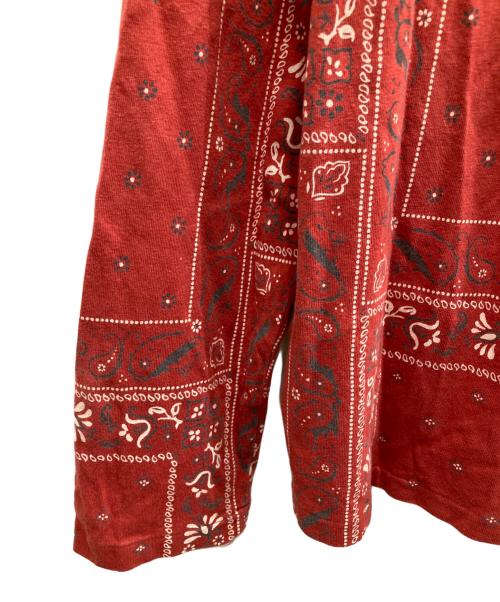 RRL（ダブルアールエル）RRL (ダブルアールエル) ヘンリーネックカットソー レッド サイズ:Mの古着・服飾アイテム