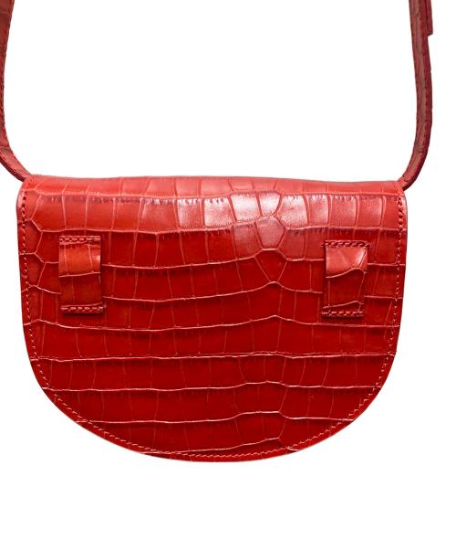 CHRISTIAN VILLA（クリスチャンヴィラ）CHRISTIAN VILLA (クリスチャンヴィラ) クロコショルダーバッグ レッドの古着・服飾アイテム