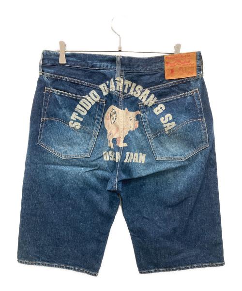 STUDIO D'ARTISAN（ステュディオダルチザン）STUDIO D'ARTISAN (ステュディオダルチザン) デニムハーフパンツ ブルー サイズ:LLの古着・服飾アイテム