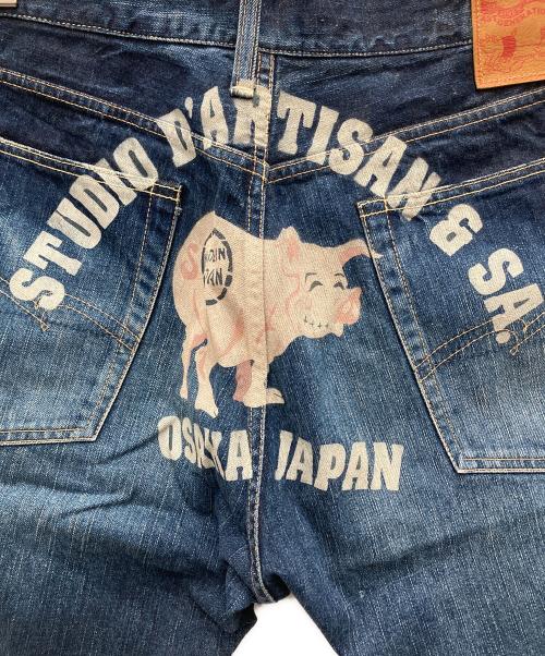 STUDIO D'ARTISAN（ステュディオダルチザン）STUDIO D'ARTISAN (ステュディオダルチザン) デニムハーフパンツ ブルー サイズ:LLの古着・服飾アイテム
