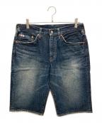 STUDIO D'ARTISANステュディオダルチザン）の古着「デニムハーフパンツ」｜ブルー