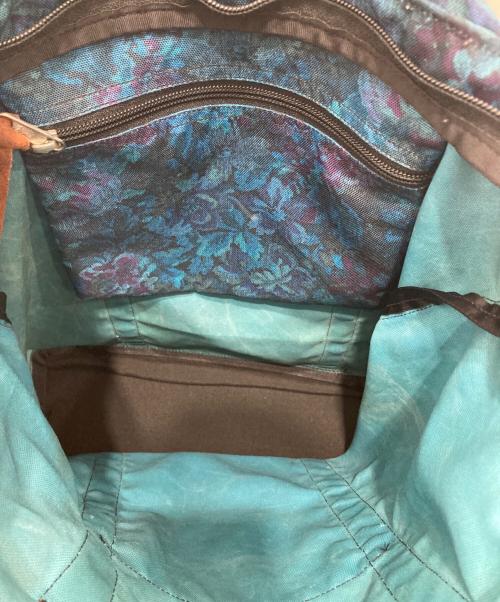 GREGORY（グレゴリー）GREGORY (グレゴリー) 旧ロゴ花柄トートバッグ ブルーの古着・服飾アイテム