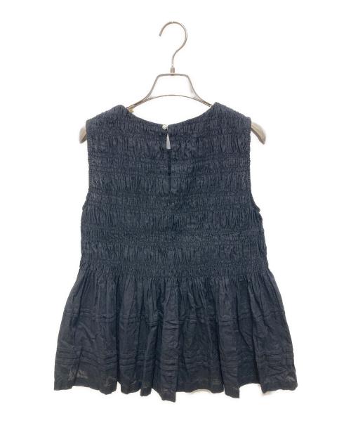 ne quittez pas（ヌキテパ）ne quittez pas (ヌキテパ) COTTON DABBY SLEEVELESS/コットン ダビィ スリーブ ブラック サイズ:FREEの古着・服飾アイテム