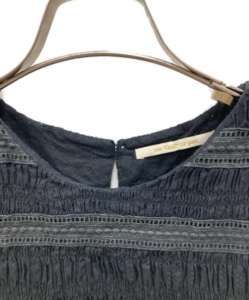 ne quittez pas（ヌキテパ）ne quittez pas (ヌキテパ) COTTON DABBY SLEEVELESS/コットン ダビィ スリーブ ブラック サイズ:FREEの古着・服飾アイテム