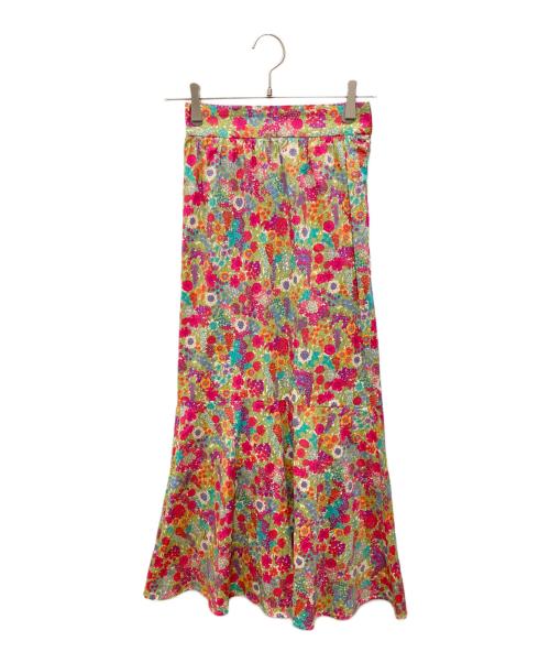 La boutique BonBon（ラブティックボンボン）La boutique BonBon (ラブティックボンボン) リバティプリントマキシマーメイドスカート ピンク サイズ:36の古着・服飾アイテム