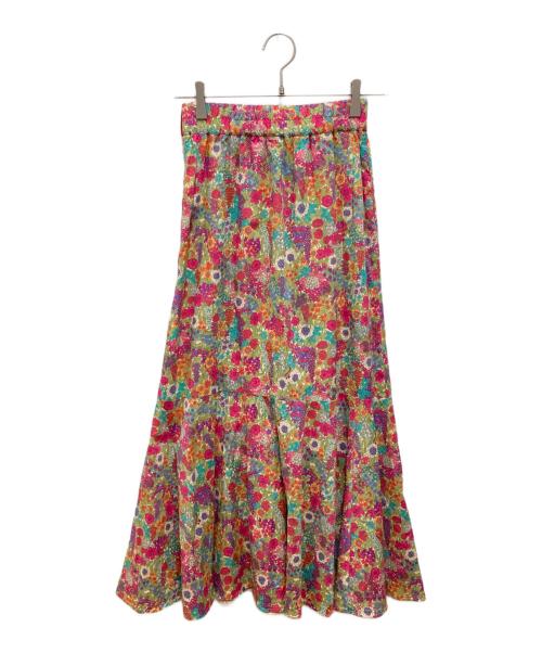 La boutique BonBon（ラブティックボンボン）La boutique BonBon (ラブティックボンボン) リバティプリントマキシマーメイドスカート ピンク サイズ:36の古着・服飾アイテム