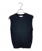 CAPRICIEUX LE'MAGEカプリシューレマージュ）の古着「ノースリーブニット」｜ブラック