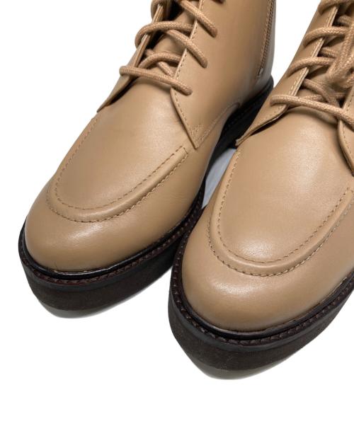 GALERIE VIE（ギャルリーヴィー）GALERIE VIE (ギャルリーヴィー) レースアップブーツ ベージュ サイズ:37の古着・服飾アイテム