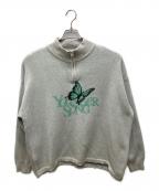 YOUNGER SONGヤンガーソング）の古着「YS butterfly logo Half-zip Knit」｜グレー