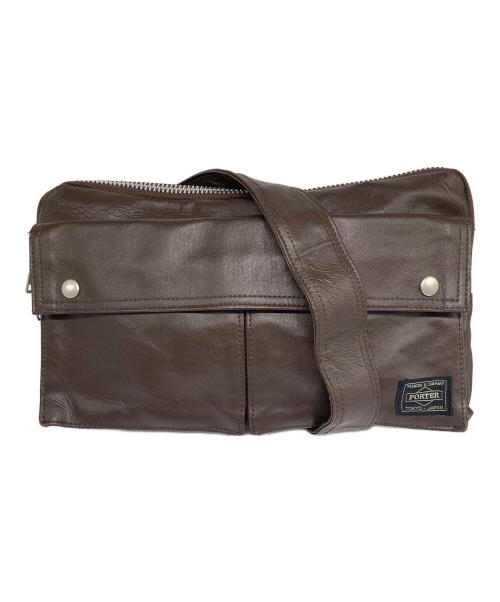 PORTER（ポーター）PORTER (ポーター) ショルダーバッグ ブラウンの古着・服飾アイテム