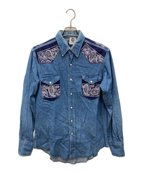 Wrangler（ラングラー）Wrangler (ラングラー) 切替デニムシャツ インディゴ サイズ:34の古着・服飾アイテム
