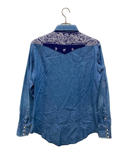 Wrangler（ラングラー）Wrangler (ラングラー) 切替デニムシャツ インディゴ サイズ:34の古着・服飾アイテム