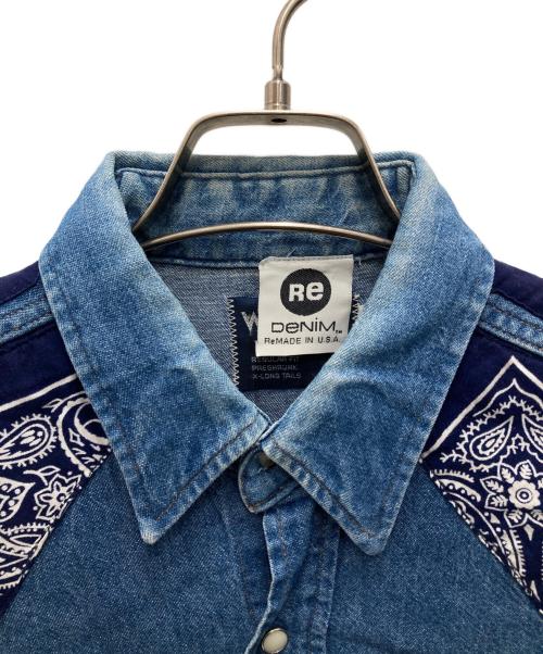 Wrangler（ラングラー）Wrangler (ラングラー) 切替デニムシャツ インディゴ サイズ:34の古着・服飾アイテム