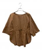 YANUKヤヌーク）の古着「2wayDrawstringBlouse/2ウェイ ドローストリング ブラウス」｜ブラウン