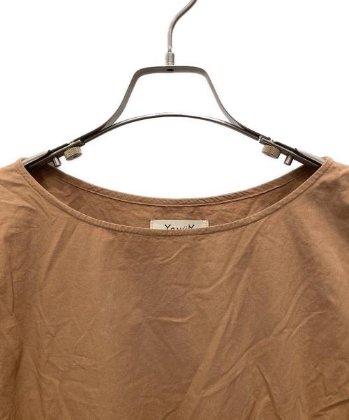 YANUK（ヤヌーク）YANUK (ヤヌーク) 2wayDrawstringBlouse/2ウェイ ドローストリング ブラウス ブラウン サイズ:Fの古着・服飾アイテム