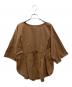 YANUK（ヤヌーク）の古着「2wayDrawstringBlouse/2ウェイ ドローストリング ブラウス」｜ブラウン