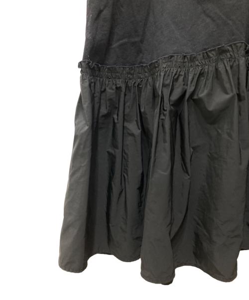 HERENCIA（ヘレンチア）HERENCIA (ヘレンチア) 異素材ドッキングカットワンピース ブラック サイズ:FREEの古着・服飾アイテム